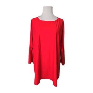 IC COLLECTION Red Nylon Top Women's XXL